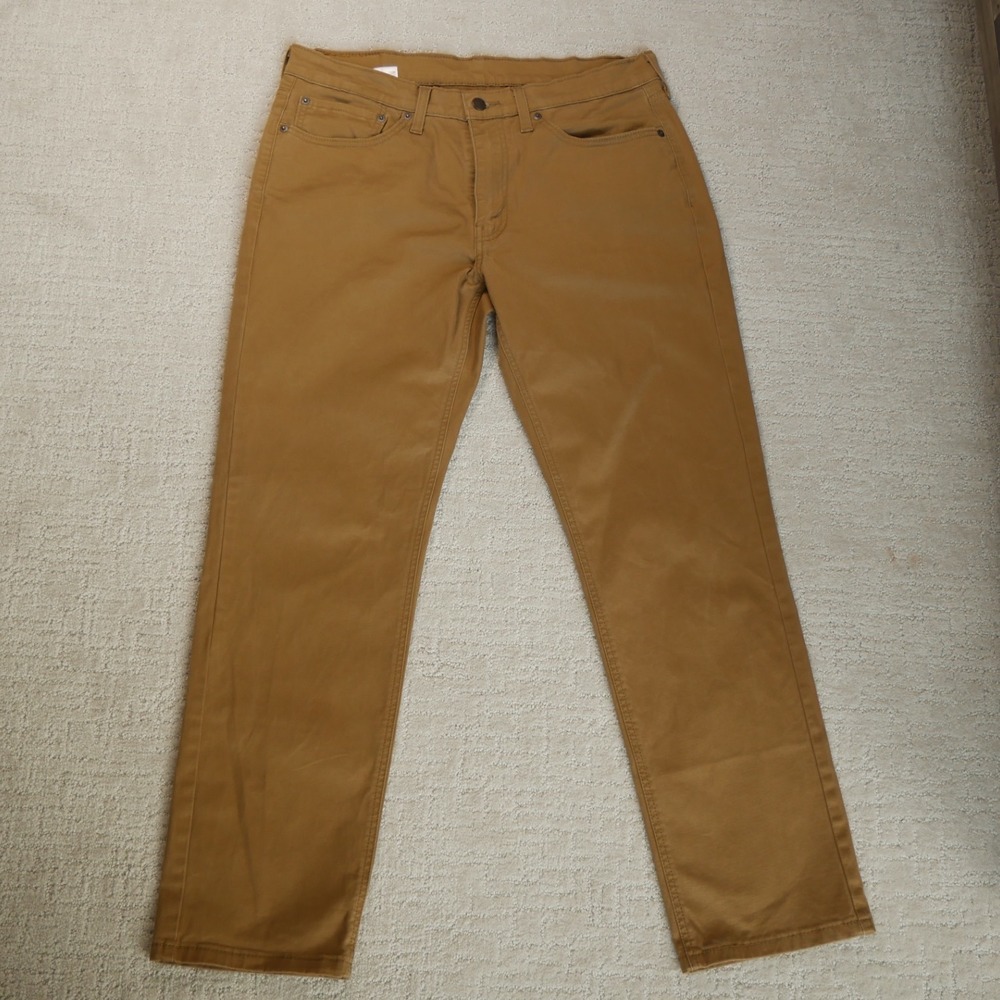 Levis 541 Athletic Taper Pants Mens 34x32 Brown Harvest‎ Gold Chino Twill 18181